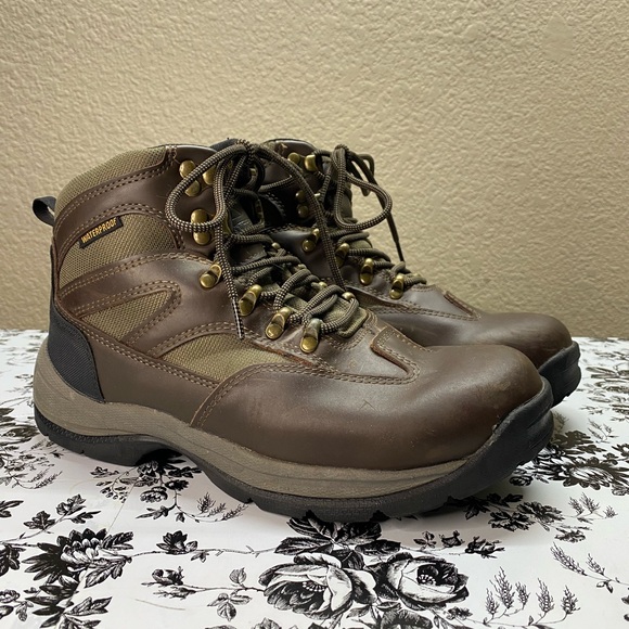 * Ozark Trail 7.5 Men's Bronte II Mid Waterproof Hiking Boots brown rugged - Picture 5 of 8